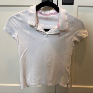Vineyard Vines Girls’ White Pique Polo Shirt